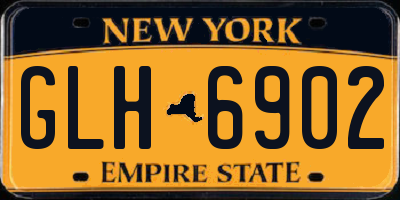 NY license plate GLH6902