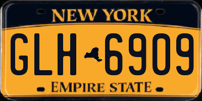 NY license plate GLH6909