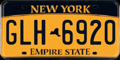 NY license plate GLH6920