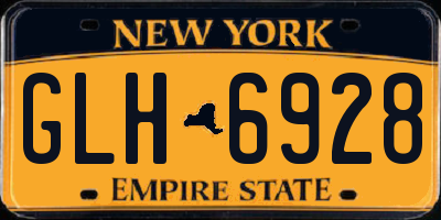 NY license plate GLH6928