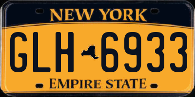 NY license plate GLH6933