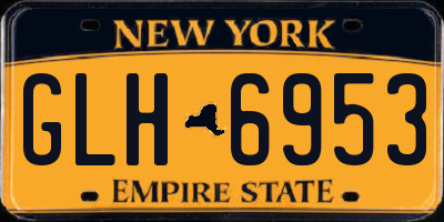 NY license plate GLH6953