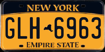 NY license plate GLH6963