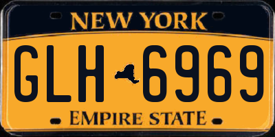 NY license plate GLH6969