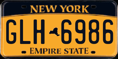 NY license plate GLH6986