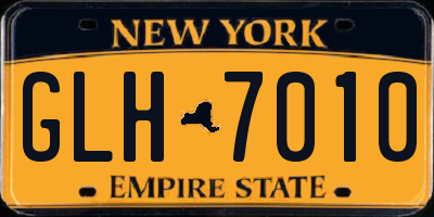 NY license plate GLH7010