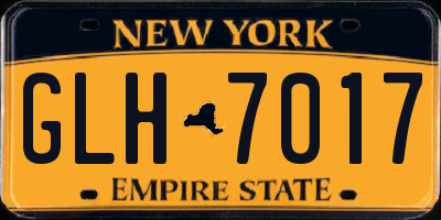 NY license plate GLH7017