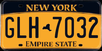 NY license plate GLH7032
