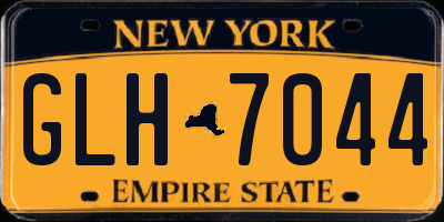 NY license plate GLH7044