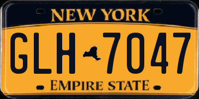 NY license plate GLH7047
