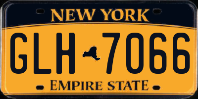 NY license plate GLH7066