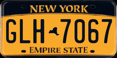 NY license plate GLH7067