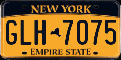 NY license plate GLH7075