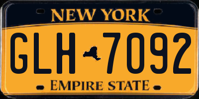 NY license plate GLH7092