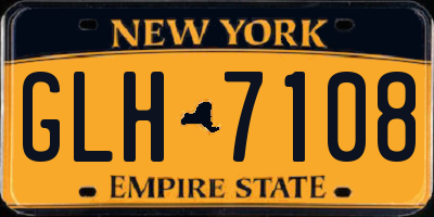 NY license plate GLH7108