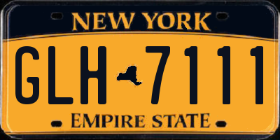 NY license plate GLH7111