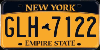 NY license plate GLH7122