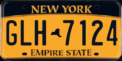 NY license plate GLH7124