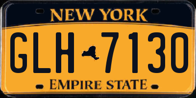NY license plate GLH7130