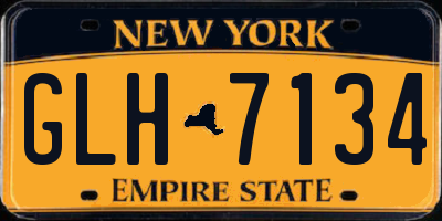 NY license plate GLH7134