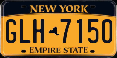 NY license plate GLH7150