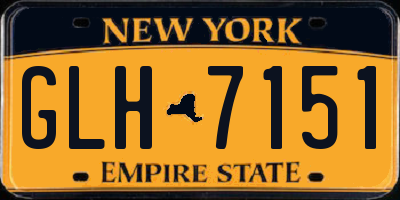 NY license plate GLH7151