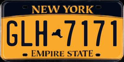 NY license plate GLH7171