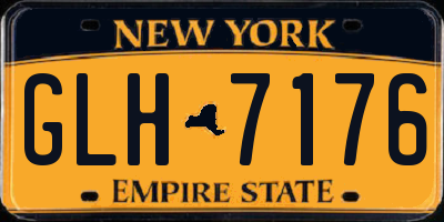 NY license plate GLH7176