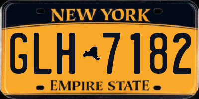NY license plate GLH7182