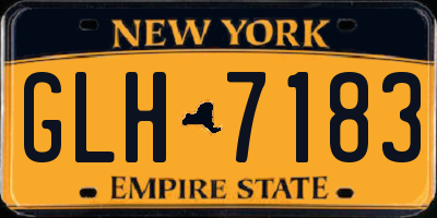 NY license plate GLH7183