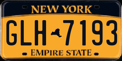 NY license plate GLH7193