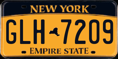 NY license plate GLH7209