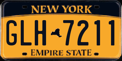 NY license plate GLH7211
