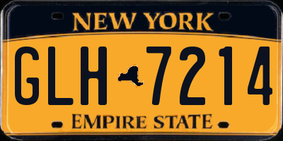 NY license plate GLH7214