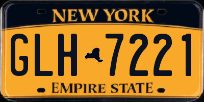 NY license plate GLH7221