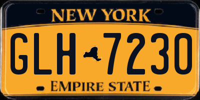 NY license plate GLH7230