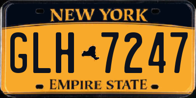NY license plate GLH7247