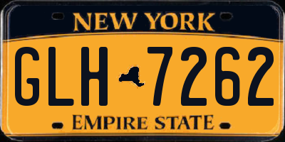 NY license plate GLH7262