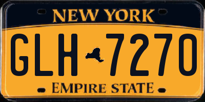 NY license plate GLH7270