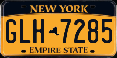 NY license plate GLH7285