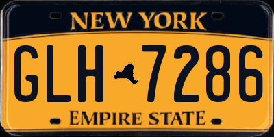 NY license plate GLH7286