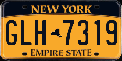 NY license plate GLH7319