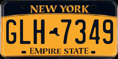 NY license plate GLH7349