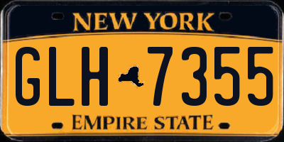 NY license plate GLH7355