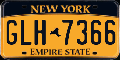 NY license plate GLH7366