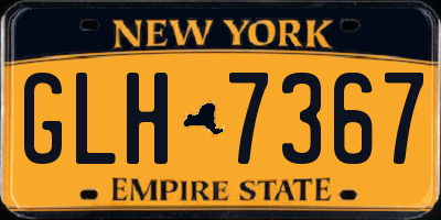 NY license plate GLH7367