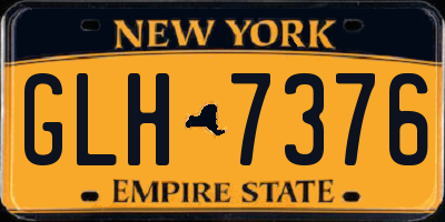 NY license plate GLH7376