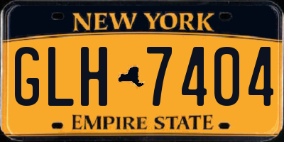 NY license plate GLH7404