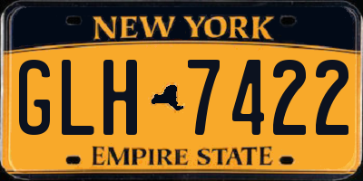 NY license plate GLH7422