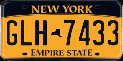 NY license plate GLH7433
